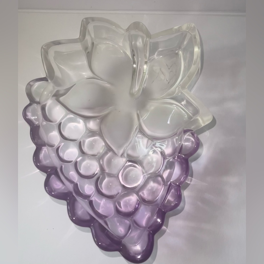 Purple Glass Grape Bowl
